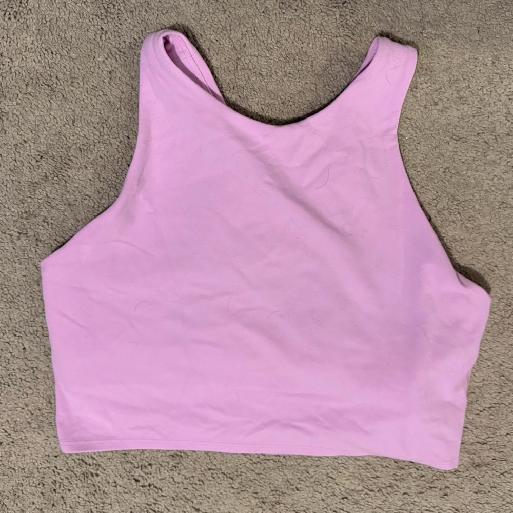 Athleta Light Pink High Neck Sports Bra